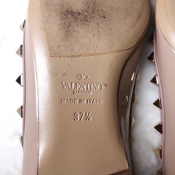❤️SOLD❤️Valentino rockstud balle flats nude 37.5 - Picture 7 of 9